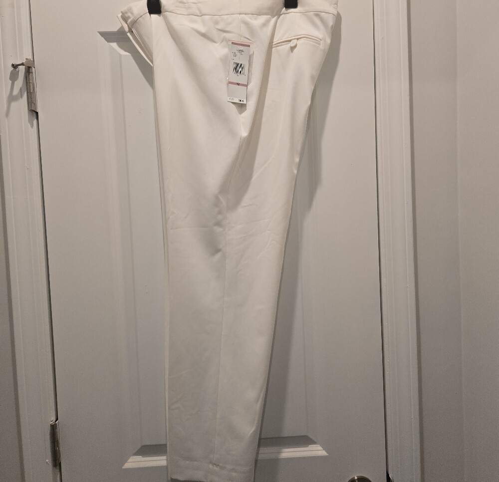 Jones New York White Straight‑Leg Pants – Women’s Size 12, NWT - Picture 2 of 8